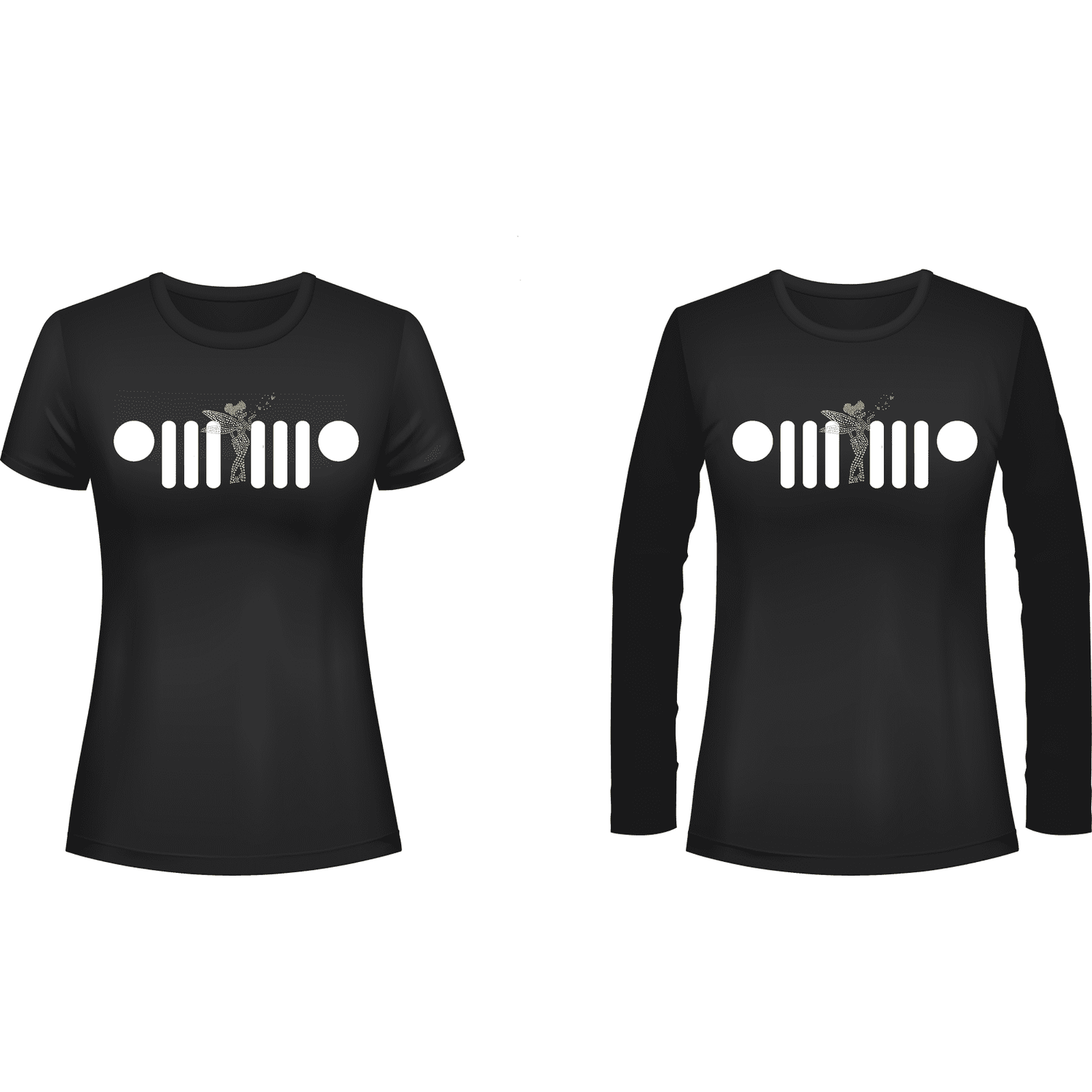 Jeeper Tink Rhinestone Tee Short or Long  Sleeve MM